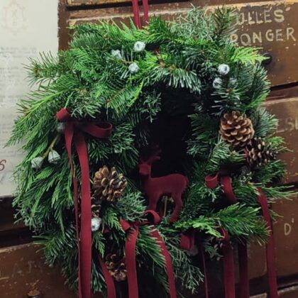 Corona de Navidad "Deep Bordeaux"